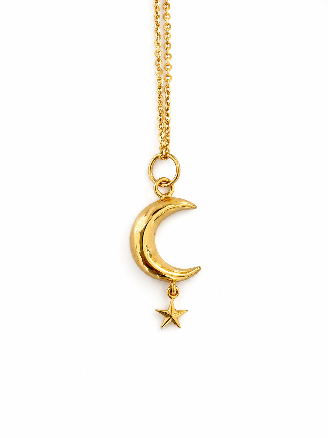 LUNE crescent star pendant