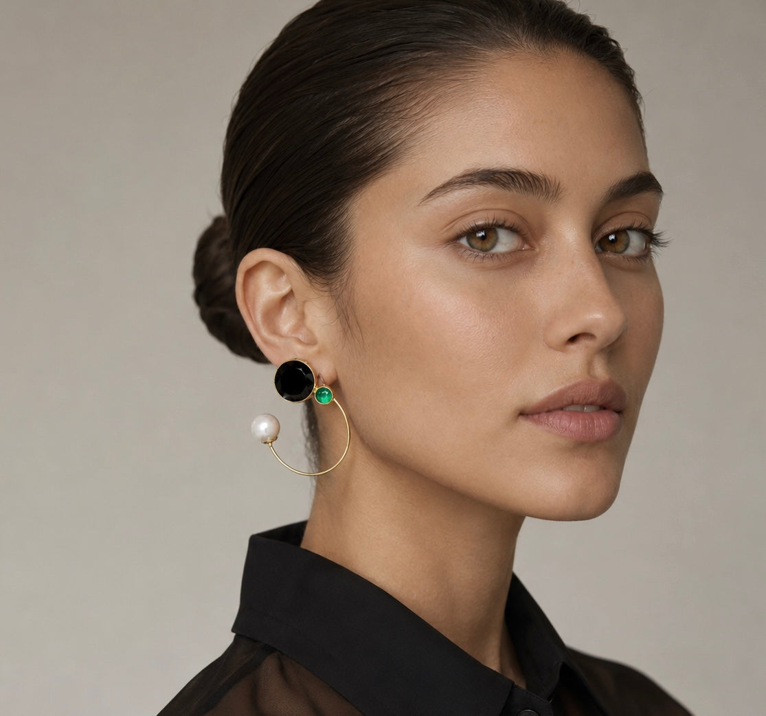 Bali Onyx Hoops