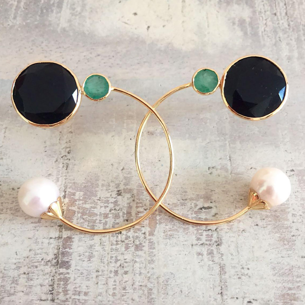 Bali Onyx Hoops