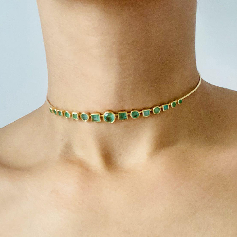 Gia Emerald Choker