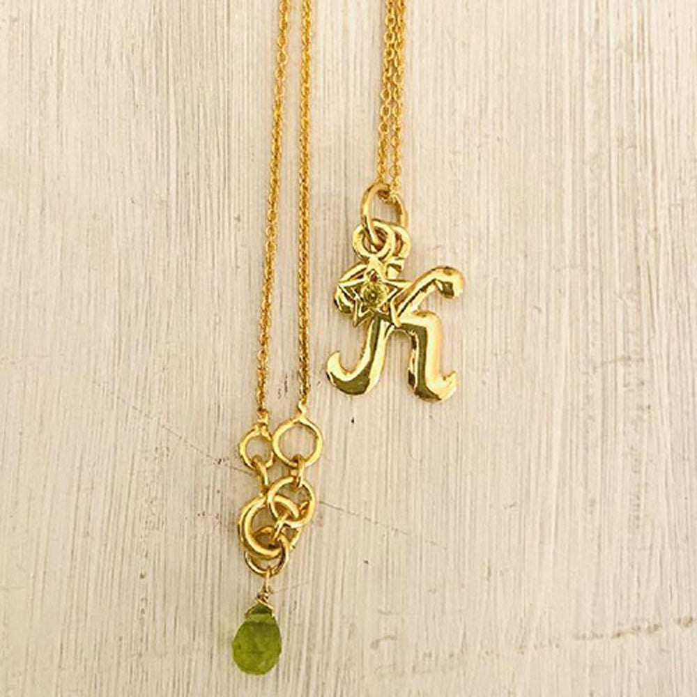 Initial Birthstone Pendants