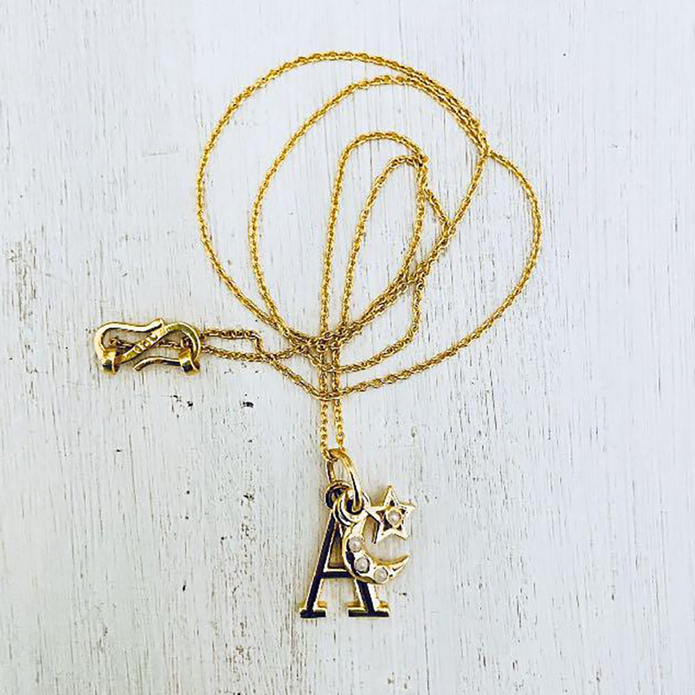 Initial Birthstone Pendants