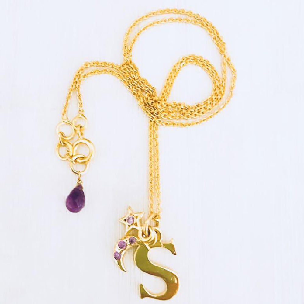 Initial Birthstone Pendants